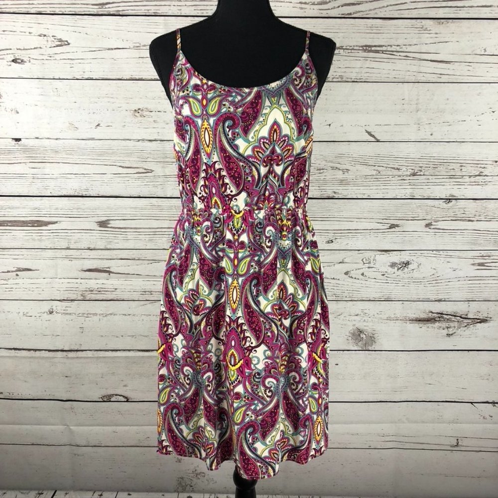 Old Navy Paisley Print Slip On Dress